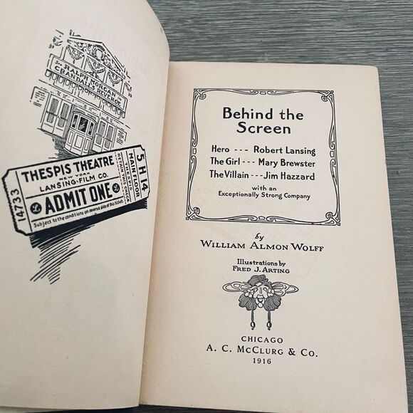 Behind the Screen 1916 by William Almon Wolff Antique Vintage Book - Picture 2 of 8